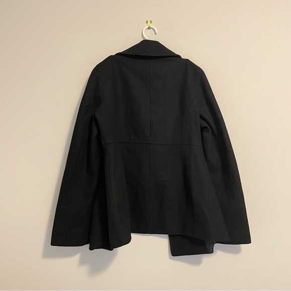 MICHAEL KORS size small black double breasted wool blend pea coat - Picture 3 of 10